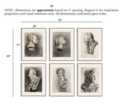 Olympia Collection of Antique and Vintage Academic Figure Drawings in Charcoal, The Paris School Signed by Jane Grevey