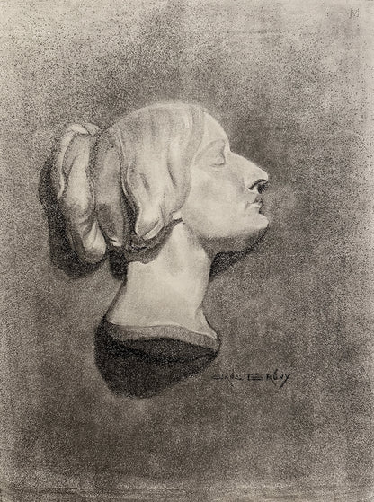 Olympia Collection of Antique and Vintage Academic Figure Drawings in Charcoal, The Paris School Signed by Jane Grevey